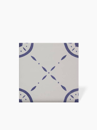 Carrelage Sol et Mur Fleur 05 Bleu Ciel - 15x15cm - FV2702258