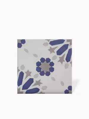 Carrelage Sol et Mur Grande Fleur 06 Bleu Ciel - 15x15cm - FV2702259 