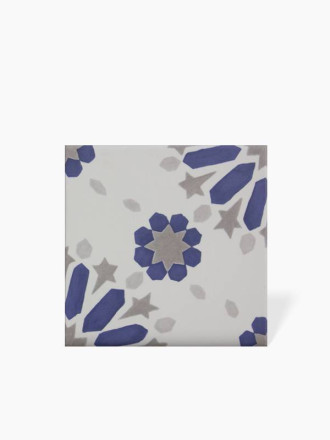 Carrelage Sol et Mur Grande Fleur 06 Bleu Ciel - 15x15cm - FV2702259