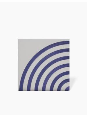 Carrelage Sol et Mur Demi Cercle Bleu Ciel - 15x15cm - FV2702261