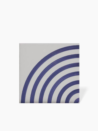 Carrelage Sol et Mur Demi Cercle Bleu Ciel - 15x15cm - FV2702261