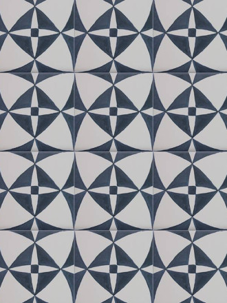 Carrelage Sol et Mur Rosace 02 Bleu Foncé - 15x15cm - FV2702263