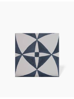Carrelage Sol et Mur Rosace 02 Bleu Foncé - 15x15cm - FV2702263