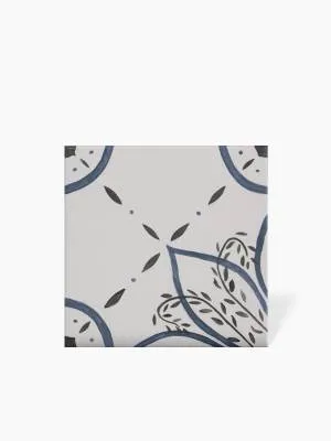 Carrelage Faience Motif Floral 1 Bleu Ciel - 15x15cm - FV2702248