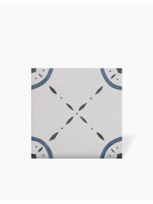 Carrelage Sol et Mur Fleur 05 Bleu Foncé - 15x15cm - FV2702266