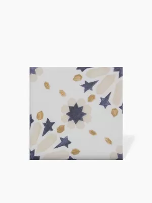 Carrelage Sol et Mur Grande Fleur 06 Bleu Foncé - 15x15cm - FV2702267 