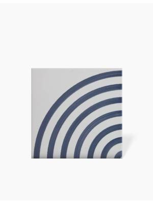 Carrelage Sol et Mur Demi Cercle Bleu Foncé - 15x15cm - FV2702269