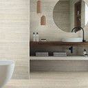 Carrelage Travertin Blanc Satiné et Rectifié - 62x120cm - FV2702396