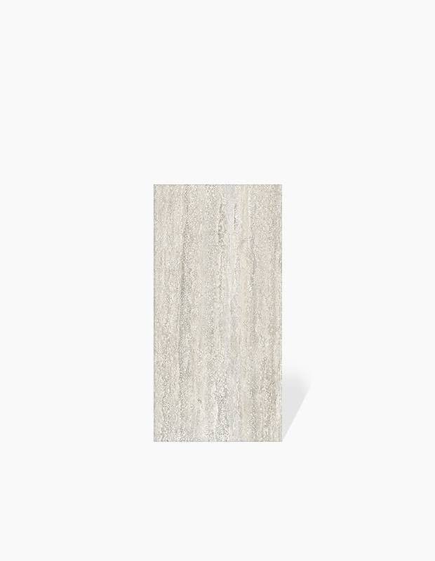 Carrelage Travertin Gris Perle Satiné et Rectifié - 62x120cm - FV2702398