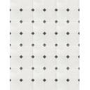 Carrelage pour Sol - Blanc avec Cabochon Noir - 58x58cm - FV2702401
