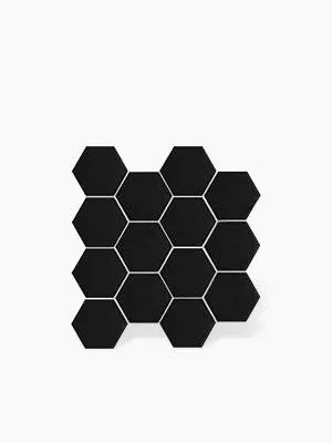 Carrelage Hexagonal Sur Maille Noir - 27x28cm - FV2702425