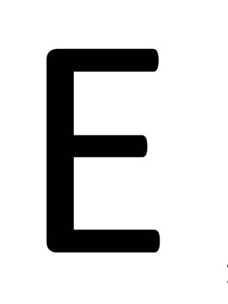 Scrabble-Fliese Buchstabe E 10 × 10 cm - LE0804005