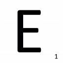 Carrelage scrabble lettre E 10 x 10 cm - LE0804005