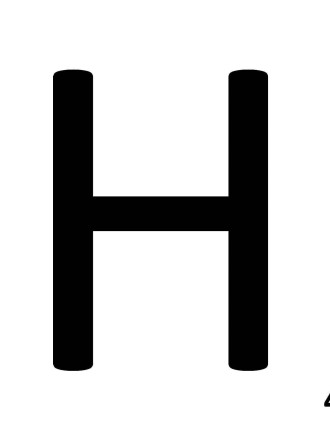 Scrabble-Fliese Buchstabe H 10 × 10 cm - LE0804008