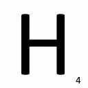 Scrabble-Fliese Buchstabe H 10 × 10 cm - LE0804008