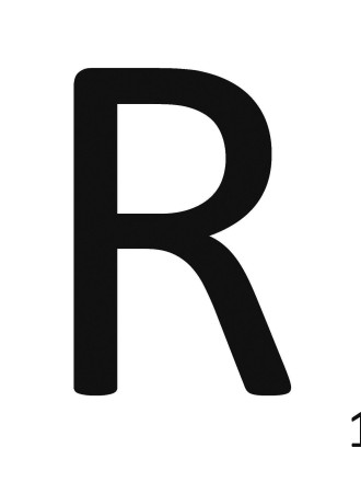 Scrabble-Fliese Buchstabe R 10 × 10 cm - LE0804018