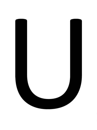 Scrabble-Fliese Buchstabe U 10 × 10 cm - LE0804021