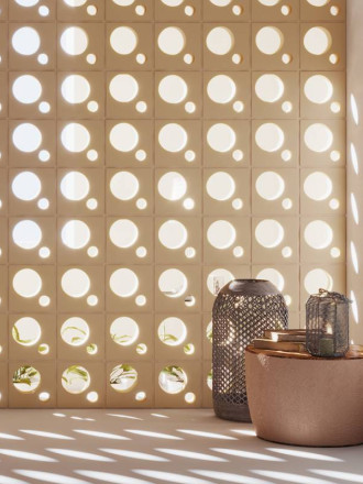 Claustra Eleonora - Terre Cuite Fait main - Modèle 1 Nature - 19.5x19.5cm - FV2702431