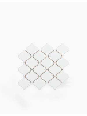 Carrelage Arabesque Blanc sur Maille - 24.6x28cm - FV2702477