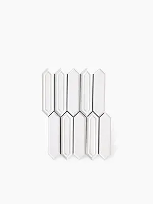 Carrelage Murcia - Plaquette Losange sur Maille Bleu Canard Brillant - 25.3x35.3cm - FV2702481