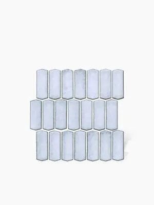 Carrelage Murcia - Plaquette Losange sur Maille Bleu Canard Brillant - 25.3x35.3cm - FV2702481