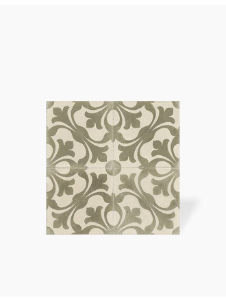 Carrelage Prédécoupé à Motif Floral Sauge - 45x45cm - FV2702160