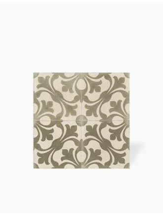 Carrelage Prédécoupé à Motif Floral Bordeaux - 45x45cm - FV2702159