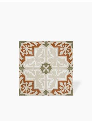 Carrelage Prédécoupé à Motif Floral Bordeaux - 45x45cm - FV2702159