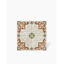 Carrelage Prédécoupé à Motif Floral Bordeaux - 45x45cm - FV2702159