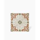 Carrelage Prédécoupé à Motif Floral Bordeaux - 45x45cm - FV2702159
