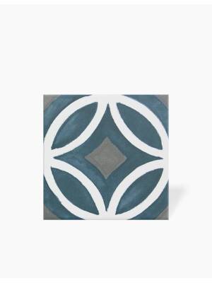 Carrelage Sol et Mur Motif Floral 1 Bleu Foncé - 15x15cm - FV2702252