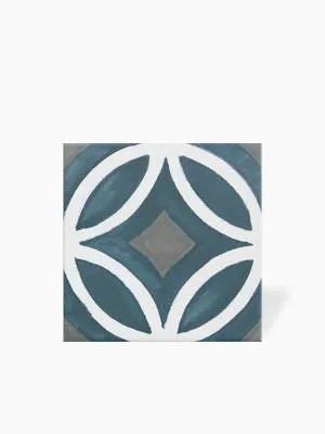 Carrelage Faience Motif Floral 1 Bleu Ciel - 15x15cm - FV2702248