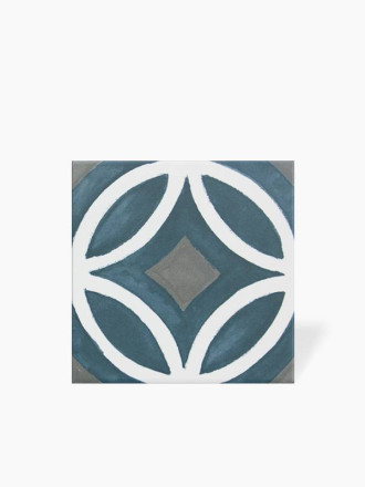 Carrelage Faience Motif Floral 1 Bleu Ciel - 15x15cm - FV2702248