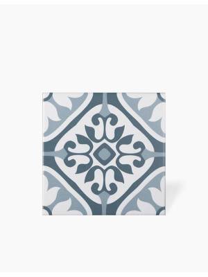 Carrelage Georgia - Motif 3 Bleu pour Sol et Mur -15x15cm - FV2702455