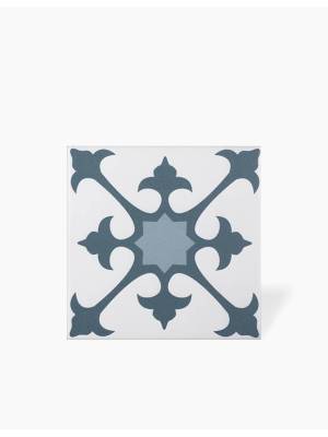 Carrelage Georgia - Motif 4 Bleu pour Sol et Mur -15x15cm - FV2702456