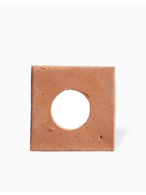 Carrelage Calandra - Terre Cuite Fait Main Modèle Insert 1 Terracotta Rouge - 15x15cm - FV2702410