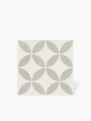Carrelage Maya Pétales de Fleur Gris - 22.3x22.3cm - FV2702179