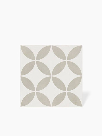 Carrelage Maya Pétales de Fleur Gris - 22.3x22.3cm - FV2702179