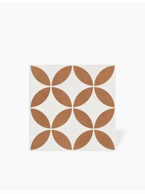 Carrelage Maya Pétales de Fleur Terracotta - 22.3x22.3cm - FV2702180