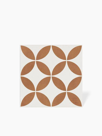 Carrelage Maya Pétales de Fleur Terracotta - 22.3x22.3cm - FV2702180