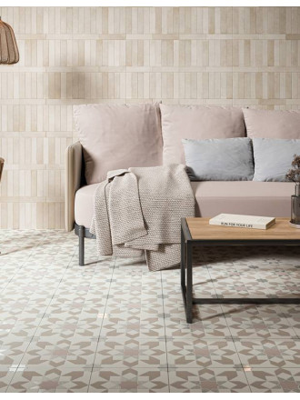 Carrelage Tara Fleur Taupe -  22.3x22.3cm - FV2702169