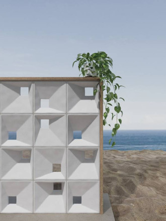 Claustra Douala Blanc - 20.5x20.5cm - FV2702183