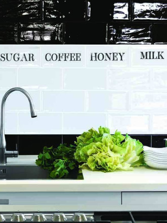 Carrelage Métro Blanc Mix Mots Cuisine - 10x20cm - FV2702525