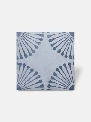 Carrelage Sol et Mur Munata Blanc et Bleu - 20x20cm - FV2702229