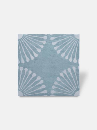 Carrelage Sol et Mur Munata Blanc et Bleu - 20x20cm - FV2702229