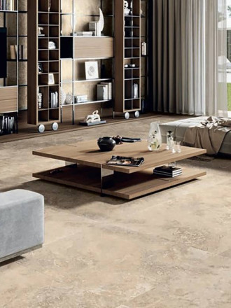 Carrelage Toscane Travertin Blanc Rectifié - 100x100cm - FV2702530