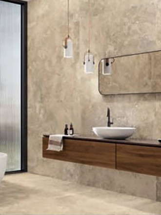 Carrelage Toscane Travertin Blanc Rectifié - 100x100cm - FV2702530