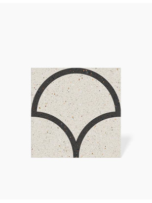 Carrelage Motif Ecaille Aspect Terrazzo Blanc 20x20cm - R10 - FV2702140 