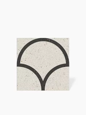 Carrelage Motif Ecaille Aspect Terrazzo Blanc 20x20cm - R10 - FV2702140 