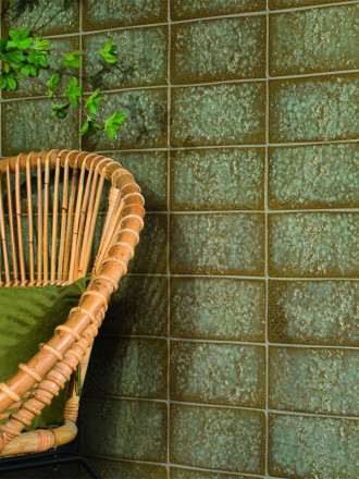 Carrelage Mural Groovy Relief Marron Nacré - 10x20cm - DC2025019